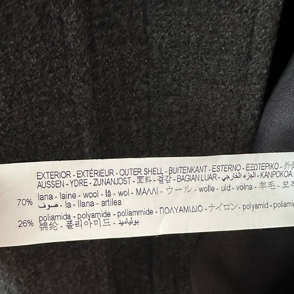 Zara Gray Wool Bomber Jacket - Picture 4 of 5